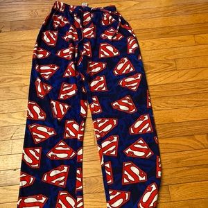 ❤️Mens fleece Superman Pajama bottoms - great condition! Size small